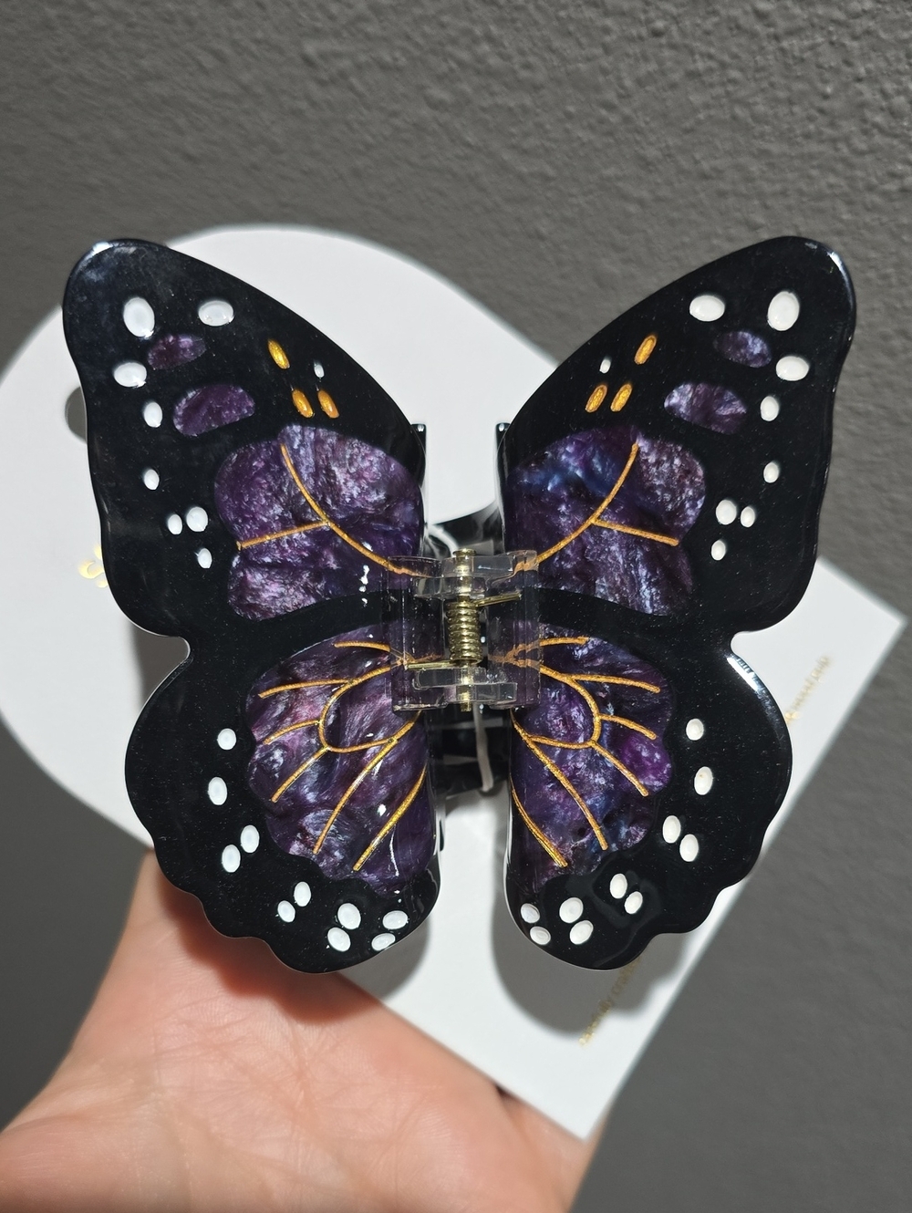 Solar Eclipse Limited Edition Purple Monarch Butterfly Hair Clip